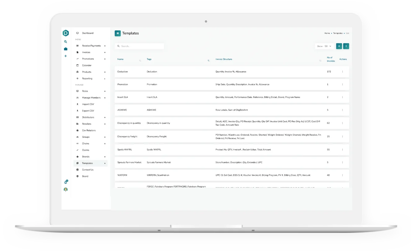 Deduction management system 