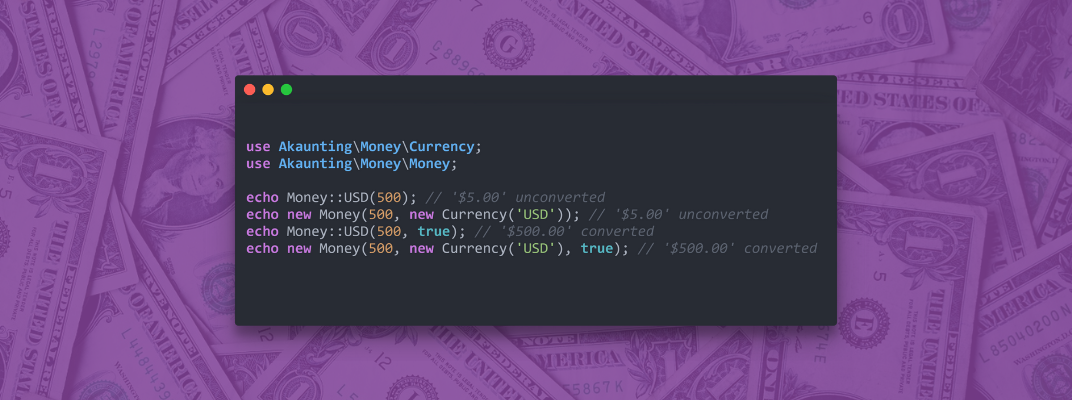 Currency Formatting & Conversion with Laravel Money Package